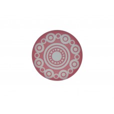 Cabochon Trachtenknopf, rosa-weiß, 20mm